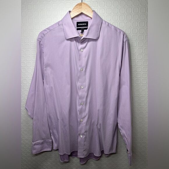 Bonobos Mens 17 35 Athletic Fit Stretch Long Sleeve Collared Button Shirt - Picture 1 of 10